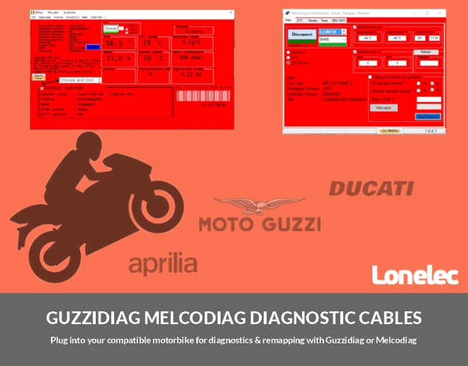 Guzzidiag, JPDiag & Melcodiag Cables